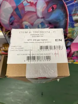 Factory Sealed Pokemon Scarlet & Violet Obsidian Flames SV03 6 Booster Box Case - Image 3