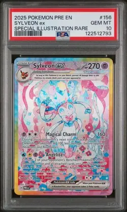 2025 POKEMON PRE EN-PRISMATIC EVOLUTIONS #156 SYLVEON ex SPECIAL ILLUSTRATION RA - Image 1