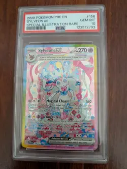 2025 POKEMON PRE EN-PRISMATIC EVOLUTIONS #156 SYLVEON ex SPECIAL ILLUSTRATION RA - Image 2