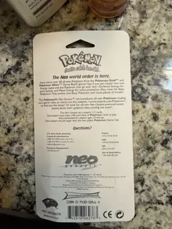 🔥 NEO GENESIS FACTORY SEALED UNLIMITED BLISTER 2000 MEGANIUM PACK ART POKEMON - Image 2