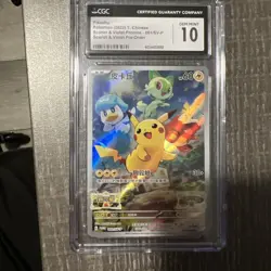 Pikachu Chinese Promo 001/SV-P 2022 Pokemon Scarlet & Violet Pre-Order Cgc 10 - Image 1