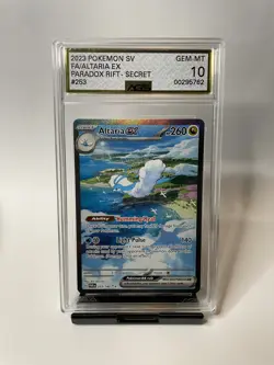 Pokemon Altaria EX 253/182 Paradox Rift SIR Graded AGS 10 Gem Mint - Image 1