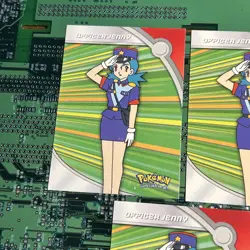 Officier Jenny HV17 Topps Pokemon Series 2 Heroes & Villains Card Blue Logo 3 - Image 3