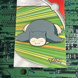 Snorlax HV14 Topps Pokemon Series 2 #143 Heroes Villains Card Blue Logo - Image 3