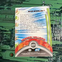 Snorlax HV14 Topps Pokemon Series 2 #143 Heroes Villains Card Blue Logo - Image 4