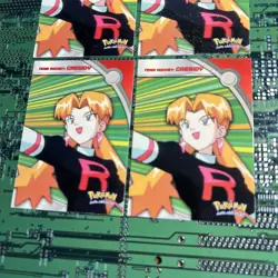 Team Rocket Cassidy HV5 Topps Pokemon Series 2 Heroes Villains Card Blue Logo 4 - Image 2