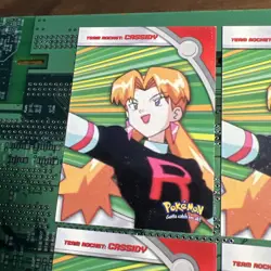 Team Rocket Cassidy HV5 Topps Pokemon Series 2 Heroes Villains Card Blue Logo 4 - Image 4