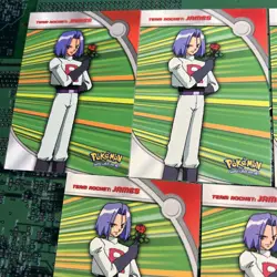 Team Rocket James HV4 Topps Pokemon Series 2 Heroes Villains Card Blue Logo 5 - Image 3