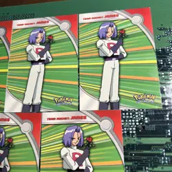 Team Rocket James HV4 Topps Pokemon Series 2 Heroes Villains Card Blue Logo 5 - Image 4