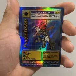 Puppetmon Card Bo-96 Mega Level Digimon Holo Foil, Bandai 1999/NM - Image 1