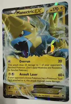 Manectric EX 23/119 XY-Phantom Forces Holo Pokemon TCG Card NM - Image 3