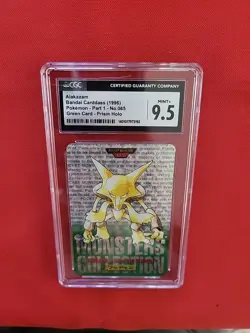 Pokemon: Alakazam Part 1 No.065 Green Card 1996 Japanese Prism Holo - CGC 9.5 - Image 4