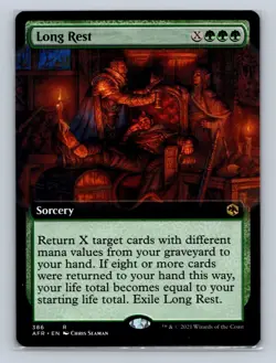 Magic the Gathering - MTG - AFR - Long Rest - Rare - Extended Art - Image 1