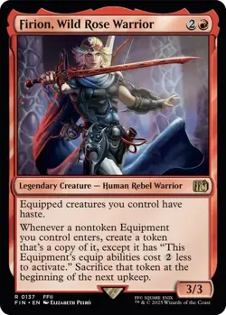 MTG - Firion, Wild Rose Warrior - Final Fantasy - NM Foil - #0137 - Image 1