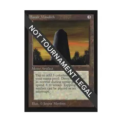 WOTC MtG International Ed. Basalt Monolith (U) NM - Image 1