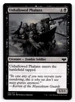 MTG Innistrad Crimson Vow Unhallowed Phalanx 135/277 Magic the Gathering - Image 1