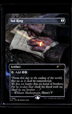 2024 MTG Magic the Gathering SLD Secret Lair Drop Borderless #1696 Sol Ring - Image 1