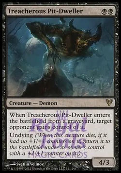 Treacherous Pit-Dweller 2x FOIL AVR MTG Avacyn Restored Rare NM black - Image 1