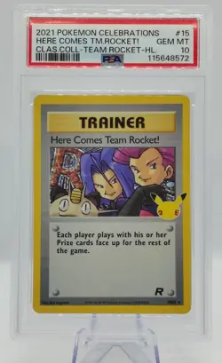 2021 Pokemon Celebrations Here Comes Team Rocket! Classic Collection PSA 10 - Image 1