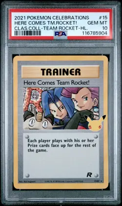 2021 Pokemon Celebrations Here Comes Team Rocket! Classic Collection PSA 10 - Image 2
