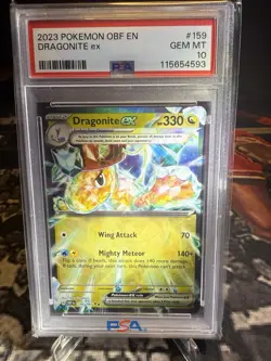 2023 POKEMON OBF EN-OBSIDIAN FLAMES #159 DRAGONITE EX PSA 10 - Image 1