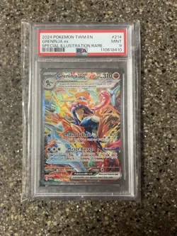 Pokemon Greninja ex Twilight Masquerade Special Illustration Rare #214 PSA 9 - Image 1