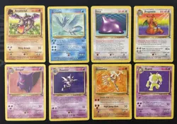 Complete Fossil Set Rares Commons Uncommons NM-LP Non Holo Vintage Pokemon Cards - Image 1