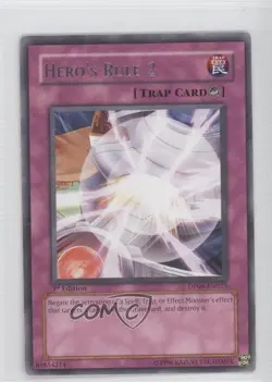 Hero's Rule 2 1st Ed. YuGiOh Jaden Yuki 3 Duelist Pack #DP06-EN025 2008 - Image 1