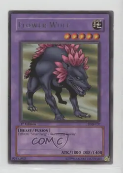 Flower Wolf 1st Ed. YuGiOh Legend of Blue Eyes White Dragon #LOB-107 2002 - Image 1