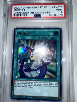 Yugioh! Mimicat EN078 1st Edition PSA 9 Spell Card - Image 3