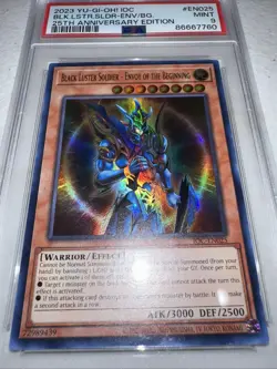 Yugioh Black Luster Soldier Envoy of the Beginning IOC-EN025 PSA 9 25th And - Image 2