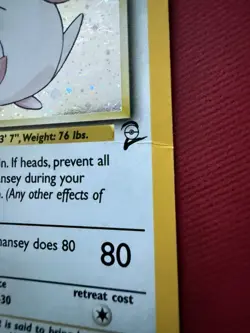 Pokemon TCG Chansey Holo Rare Card Base Set 2 3/130 MP - Image 2