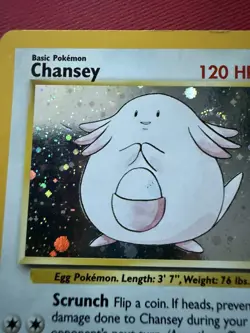 Pokemon TCG Chansey Holo Rare Card Base Set 2 3/130 MP - Image 3