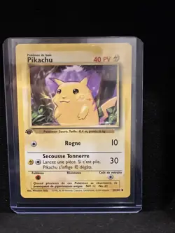1999 1st Edition Pikachu (French) Base Set 58/102 Pokemon TCG Card - Image 1