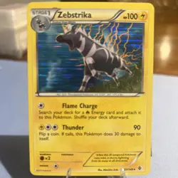 Pokemon TCG Zebstrika Holo Rare Card 57/149 Boundaries Crossed - Image 1