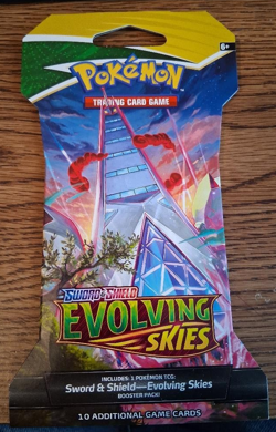 2021 Pokemon Evolving Skies Sleeved Booster Pack Factory Sealed - Image 1