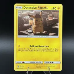 POKEMON Detective Pikachu - Detective Pikachu SM194 Holo Black Star Promo NM ✨ - Image 1