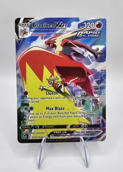 Pokemon Sword & Shield Silver Tempest Blaziken VMAX TG15/TG30 Ultra Rare Holo - Image 1