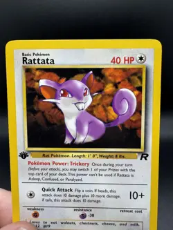 Pokemon TCG Rattata 66/82 1st Edition Team Rocket Vintage WOTC LP - Image 3
