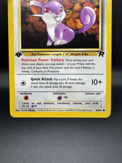 Pokemon TCG Rattata 66/82 1st Edition Team Rocket Vintage WOTC LP - Image 4