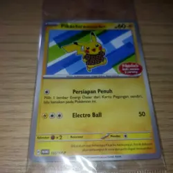 Pokemon Card Indonesia Pikachu Batik Staryu's Design PROMO 155/SV-P SEALED NM - Image 1