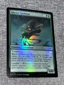 MTG Edge of Eternities FOIL U Glacier Godmaw #0188 NM - Image 1