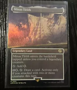 MTG Lord of the Rings Minas Tirith Borderless Foil 0341 NM Rare - Image 1