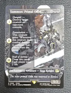 Summon: Primal Odin (Borderless) Final Fantasy Regular MTG NM Magic Card - Image 1