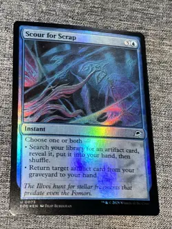 MTG Edge of Eternities FOIL U Scour for Scrap #0073 NM - Image 1