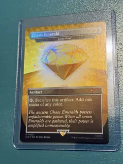 Chaos Emerald Lotus Petal Yellow MTG Secret Lair Sonic Bonus Mythic 7035 NM - Image 1