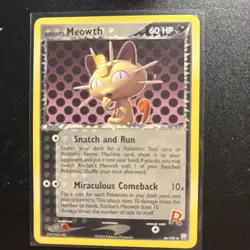 Rocket's Meowth 46/109 Stamped - EX Team Rocket Pokemon Card - Lightly Played - Image 1