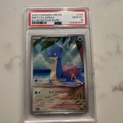 2025 POKEMON DRI EN-DESTINED RIVALS ILLUSTRATION RARE #194 MISTY'S LAPRAS PSA 10 - Image 1