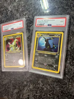 2001 Pokemon Neo Discovery 1st Edition Holo Umbreon / Tyranitar COMBO PSA 9 MINT - Image 2