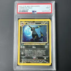 2001 Pokemon Neo Discovery 1st Edition Holo Umbreon / Tyranitar COMBO PSA 9 MINT - Image 4